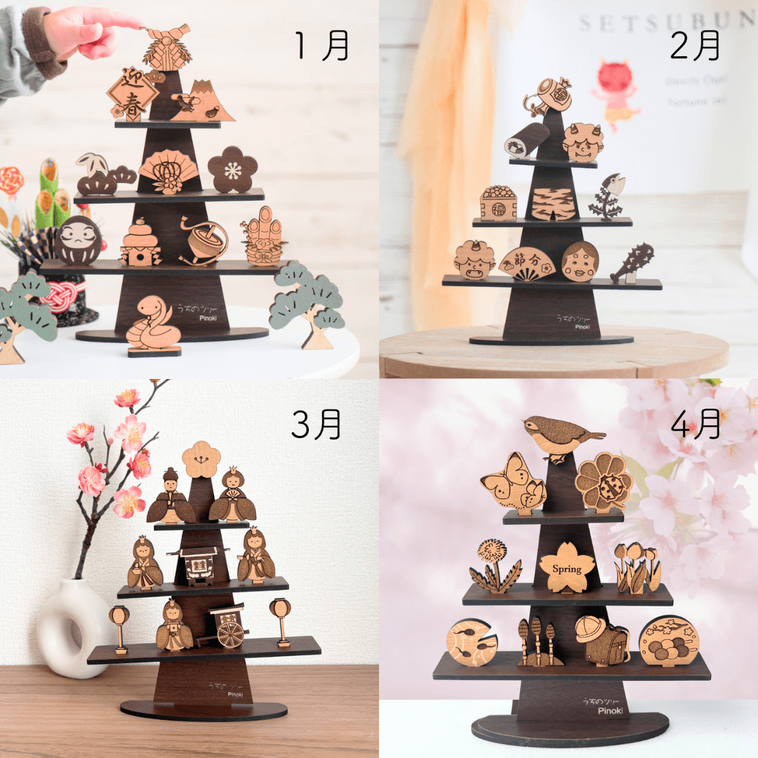 【毎月5個限定販売】毎月届く！月イチ季節お届け便　うちのツリー【12ヶ月着せ替えパーツ】 | 3枚目